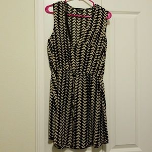 J for Justify Cream and Black Print Dress